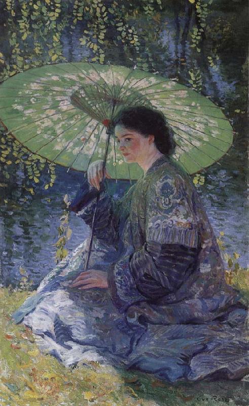 Guy Rose The Green Parasol oil painting picture
